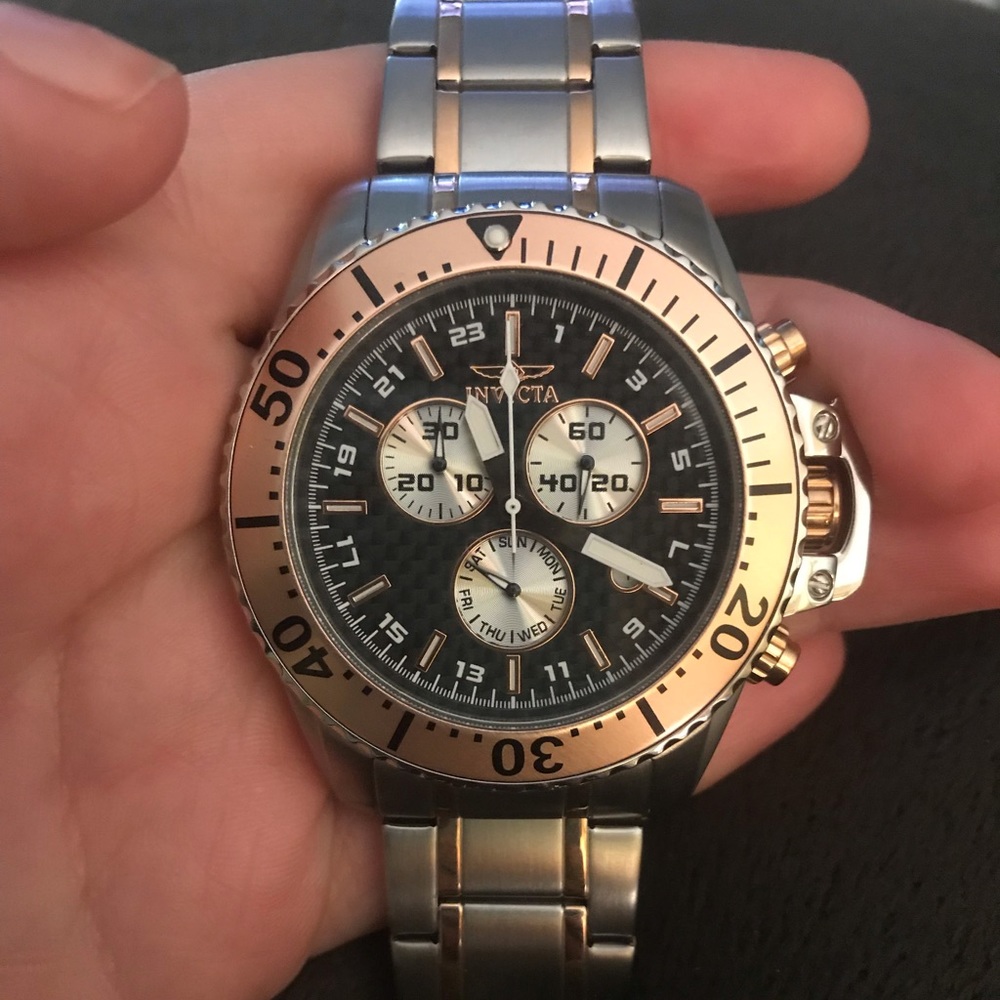 Pro Diver Chronograph Rose Gold-Plated Men's Watch